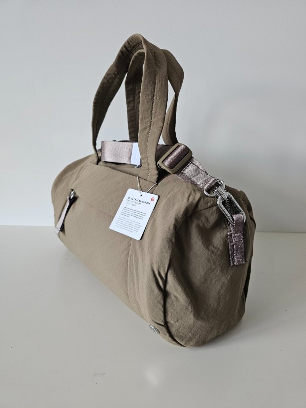 NWT LULULEMON FANB Fawn Brown On My Level Barrel Duffle Duffel Bag One Size OS - Picture 3 of 15